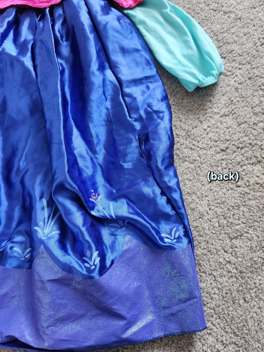 Kids 5/6T Disney Halloween Costume Frozen Anna Dress w/ Attached Cape - Picture 6 of 6
